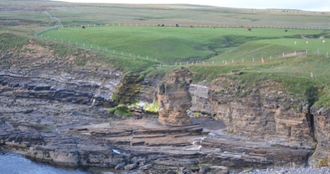 Eroding coastline at Yesnaby